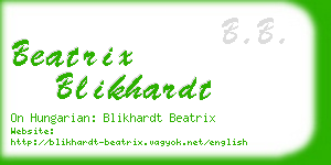beatrix blikhardt business card